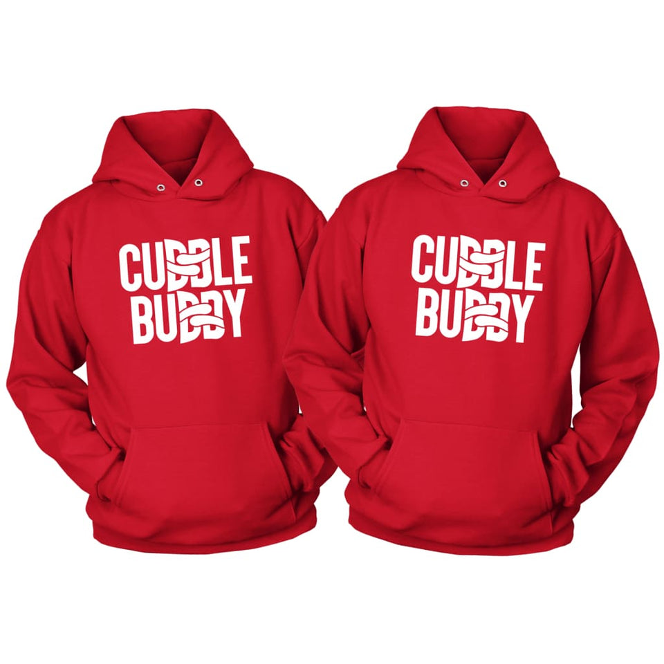 Cuddle Buddy matching couple hoodies