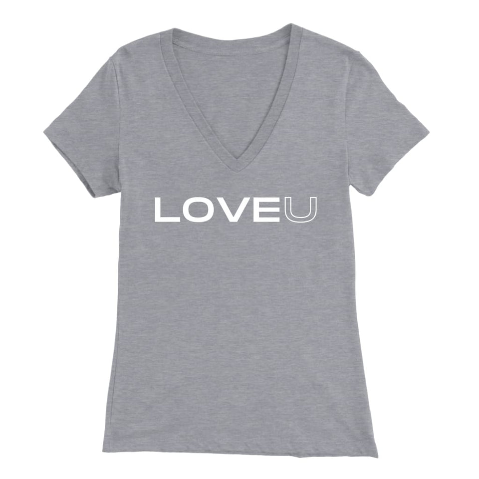 LOVE U t-shirt - Bella Womens V-Neck / Athletic Heather / S 