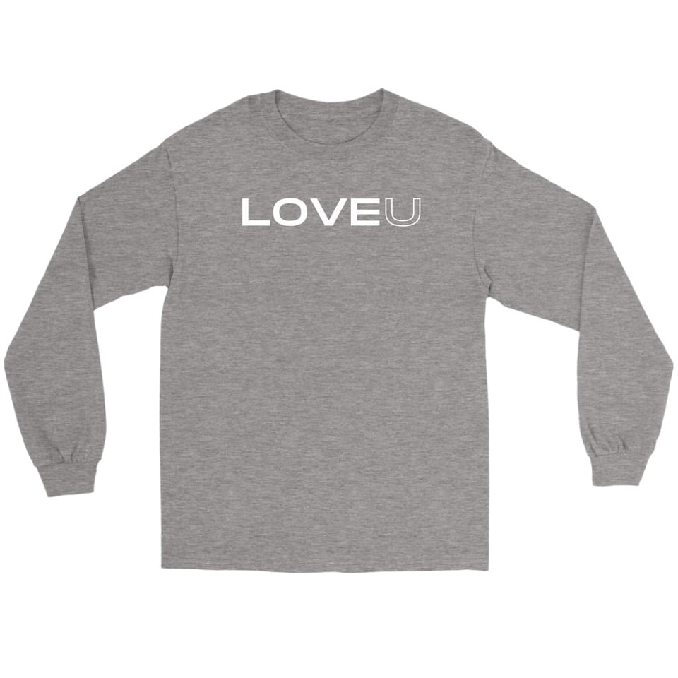 LOVE U t-shirt - Gildan Long Sleeve Tee / Sports Grey / S - 