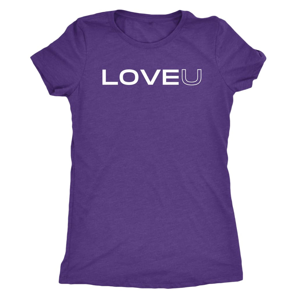 LOVE U t-shirt - Next Level Womens Triblend / Purple Rush / 