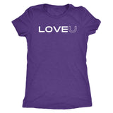 LOVE U t-shirt - Next Level Womens Triblend / Purple Rush / 