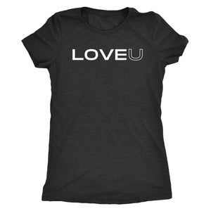 LOVE U t-shirt - Next Level Womens Triblend / Vintage Black 