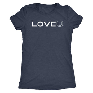 LOVE U t-shirt - Next Level Womens Triblend / Vintage Navy /