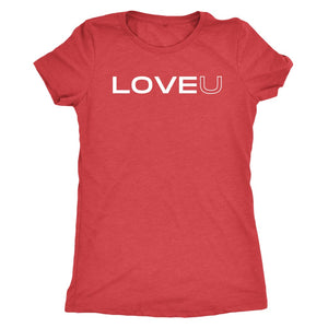 LOVE U t-shirt - Next Level Womens Triblend / Vintage Red / 