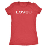 LOVE U t-shirt - Next Level Womens Triblend / Vintage Red / 