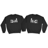 Motorcycle Road Trip matching couple sweatshirts - S / S - 