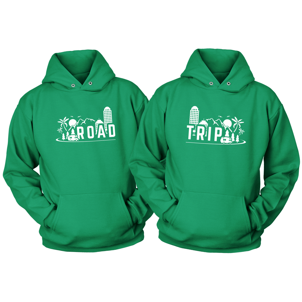 RV themed Road Trip matching couple hoodies - S / S - 