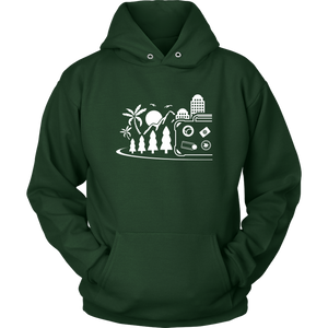 Vacation themed matching couple hoodies