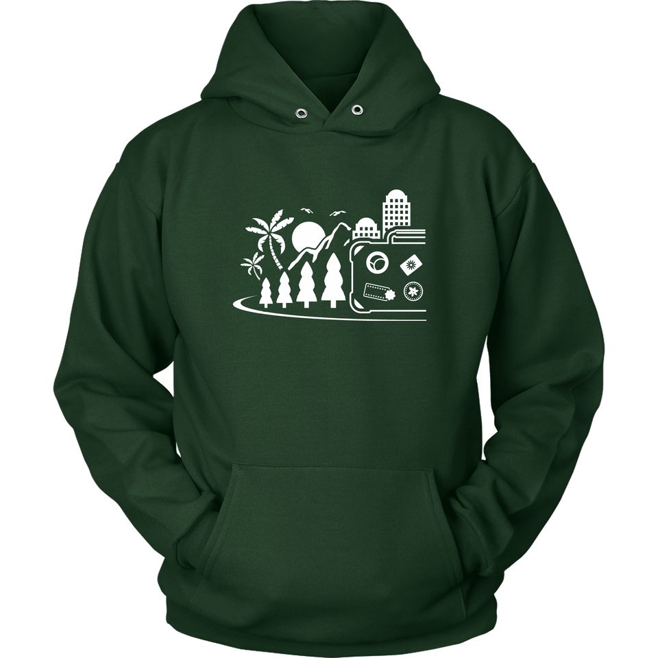 Vacation themed matching couple hoodies