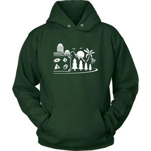 Vacation themed matching couple hoodies