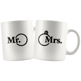 Mr and Mrs - newlywed or anniversary combo Mugs