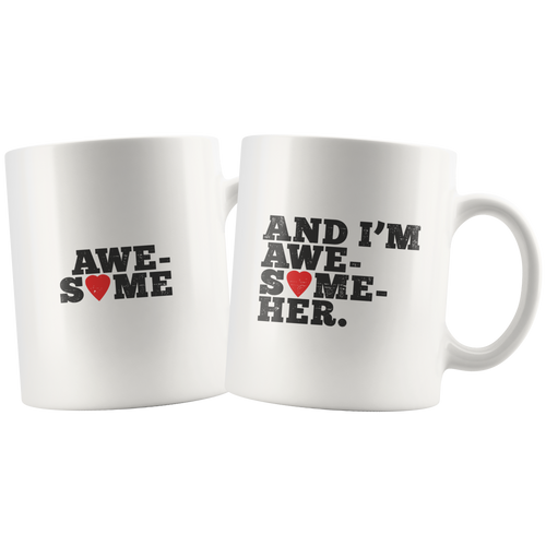 Who is awesome??!! Playful gift combo mugs