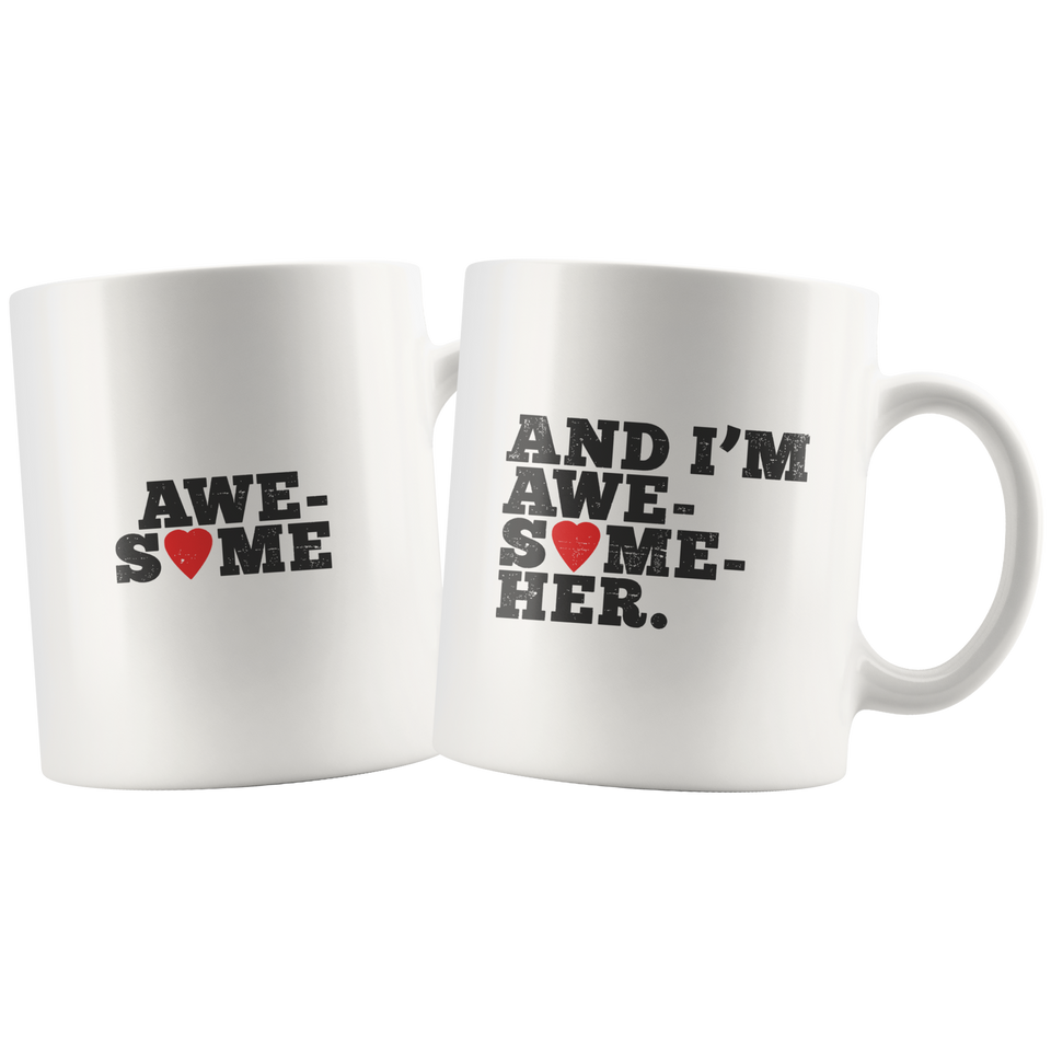 Who is awesome??!! Playful gift combo mugs