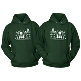 Vacation themed matching couple hoodies