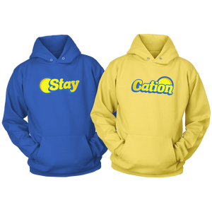 StayCation gift couples hoodie set