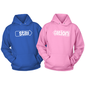 StayCation gift couple hoodies combo set