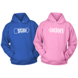 StayCation gift couple hoodies combo set