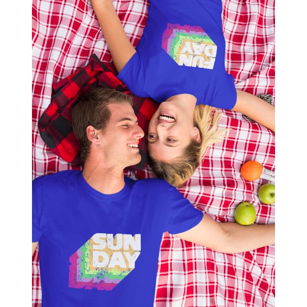 Sunday Funday gift couple t-shirt combo set - T-shirt