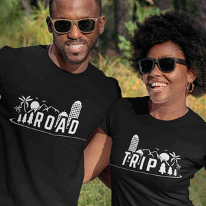 Super fun Road Trip matching couple tshirts - T-shirt